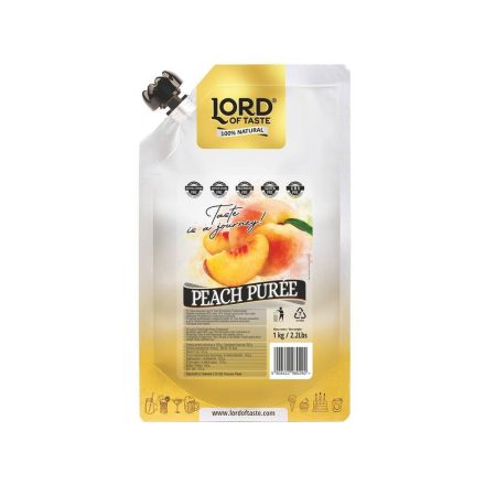 LORD OF TASTE gyümölcspüré, őszibarack, 1kg