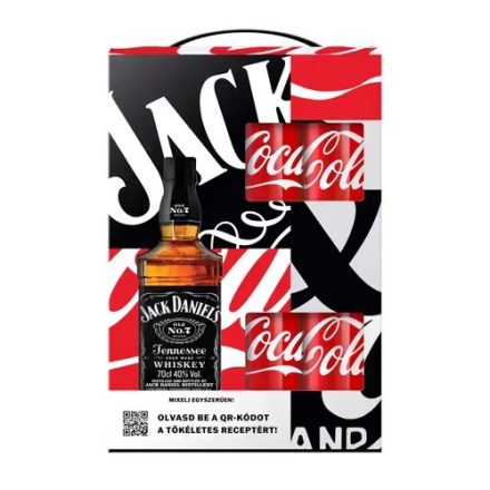 Jack Daniel's 0,7l + 4x0,33l dobozos Coca-Cola [40%]