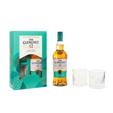 The Glenlivet 12 éves 0,7l Single Malt Skót Whisky 2 pohárral [40%]