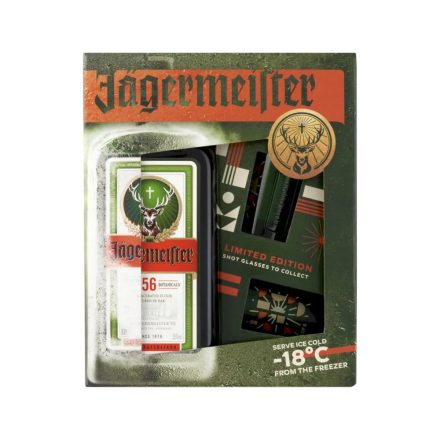 Jägermeister 0,7l 2 pohár Keserű likőr (bitter) [35%]