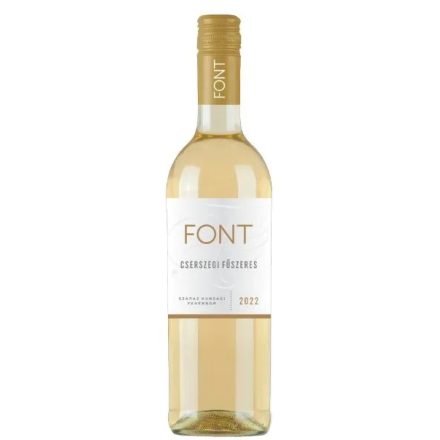 Font Duna-Tisza közi Cserszegi Fűszeres 2024. 0,75l száraz fehérbor