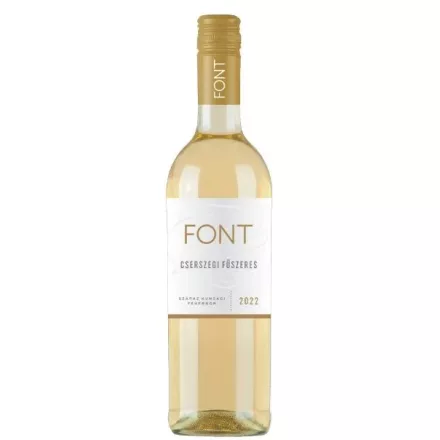 Font Duna-Tisza közi Cserszegi Fűszeres 2025. 0,75l száraz fehérbor