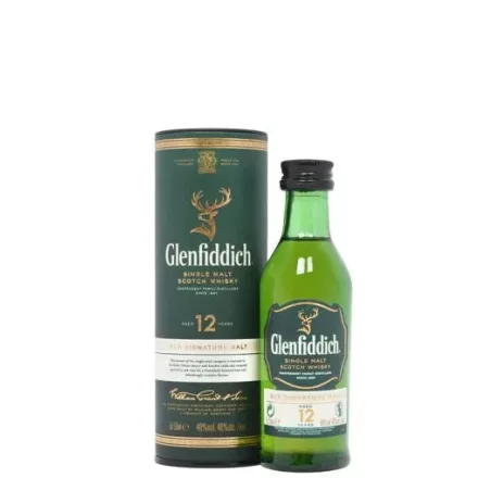 Glenfiddich Whisky 12 years Single Malt Scotch 0,05l DD.