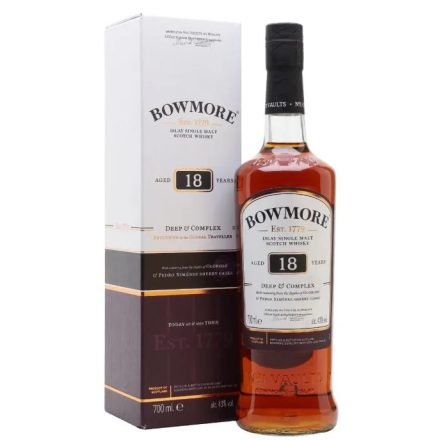 Bowmore Whisky 18 years Deep & Complex Islay Single Malt Scotch 0,7l DD.