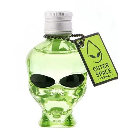 Outerspace Alien Head Vodka (zöld) 0,05l