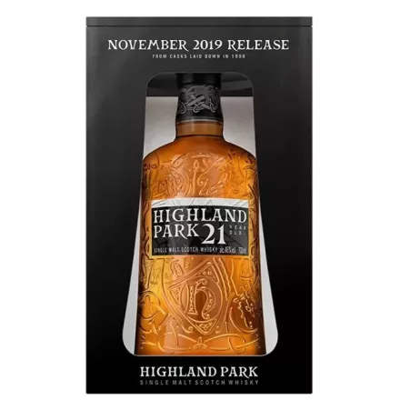 Highland Park Whisky 21 years August 2019. Release Single Malt Scotch 0,7l DD.