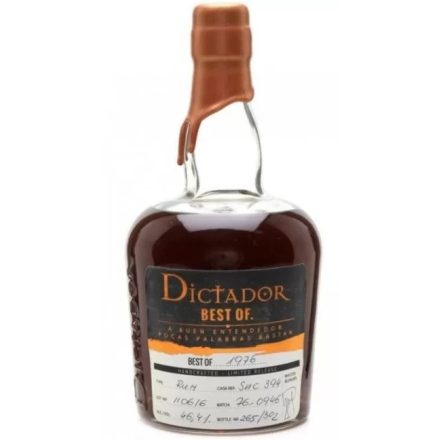 Dictador Rum The Best Of 1976. 0,7l