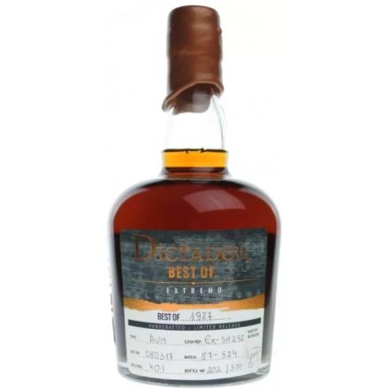 Dictador Rum The Best Of 1987. Apasionado 0,7l