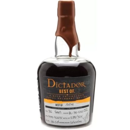 Dictador Rum The Best Of 1979. Extremo 0,7l