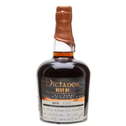 Dictador Rum The Best Of 1980. Apasionado 0,7l