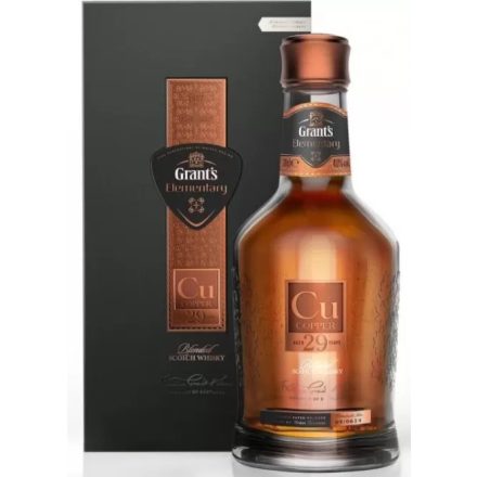 Grants Whisky 29 years Elementary Cu Copper Blended Scotch 0,7l DD.