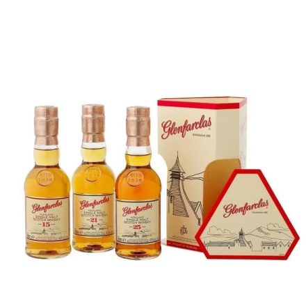 Glenfarclas Whisky Trio Pack (15y.-21y.-25y.) 3*0,2l DD.