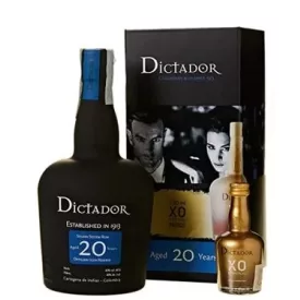   Dictador Rum 20 years+Dictador Rum XO Perputal 0,7l+0,05l DD.