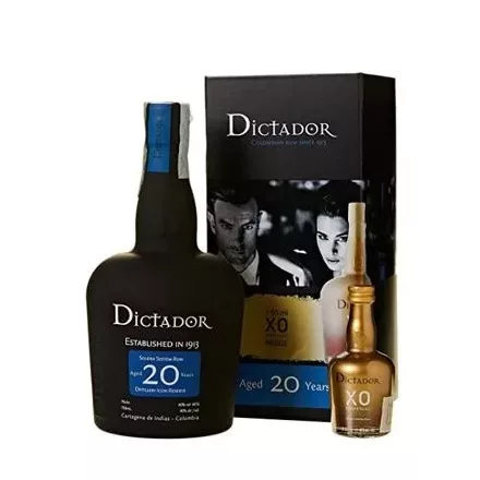 Dictador Rum 20 years+Dictador Rum XO Perputal 0,7l+0,05l DD.