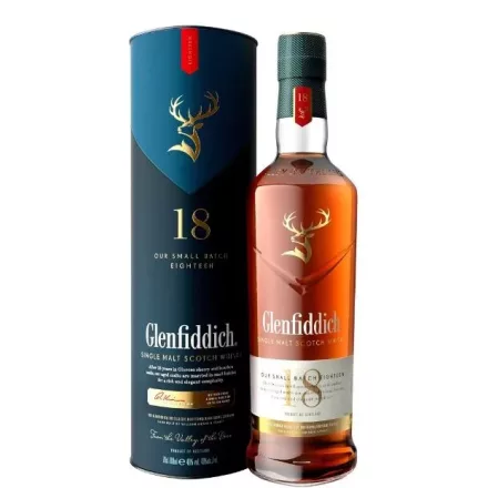 Glenfiddich Whisky 18 years Single Malt Scotch 0,7l DD.