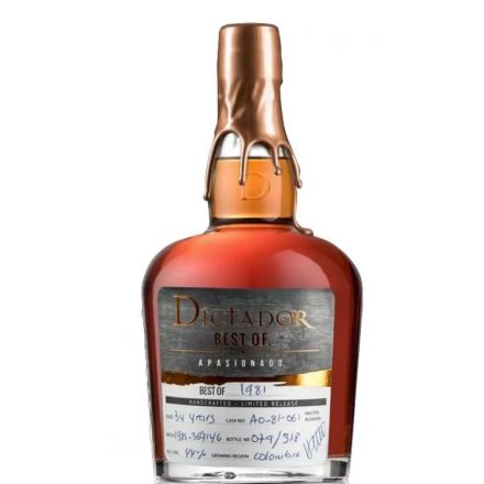Dictador Rum The Best Of 1981. Apasionado 0,7l