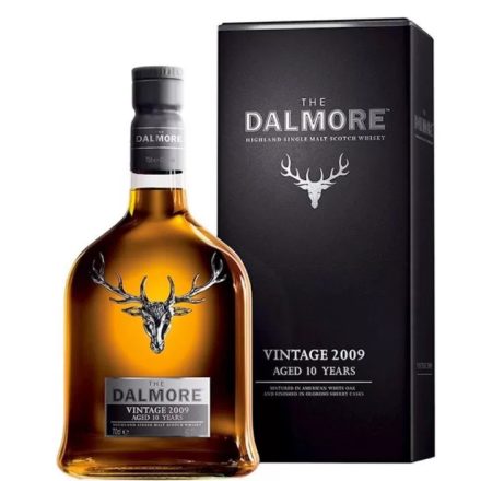 Dalmore Whisky Vintage 2009. Aged 10 years Highland Single Malt Scotch 0,7l DD.