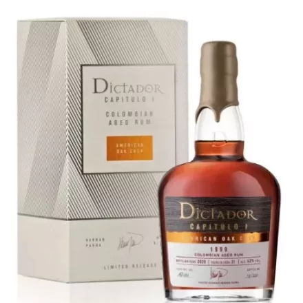 Dictador Rum Capitulo I. American Oak Cask 1999. Bottled: 2020. 0,7l DD.