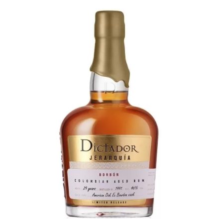 Dictador Rum Jerarquía Borbón 1991. American Oak Ex Bourbon Cask Limited Release 0,7l DD.
