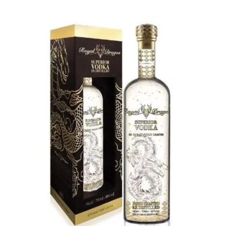 Royal Dragon Vodka Superior Elite 23 Carat Gold Leaves 1l DD.