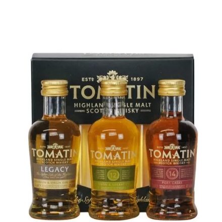 Tomatin Whisky Triopack (Legacy, 12 years, 14 years) 3*0,05l DD.