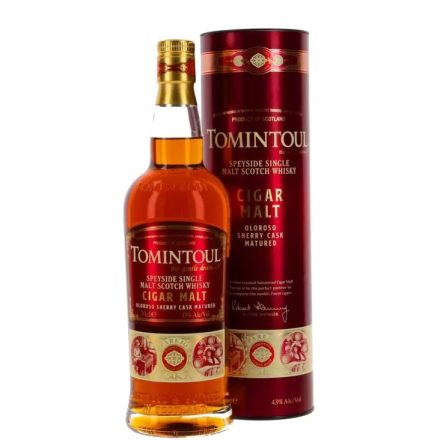 Tomintoul Whisky Cigar Malt Oloroso Sherry Cask Matured Speyside Single Malt Scotch 0,7l DD.