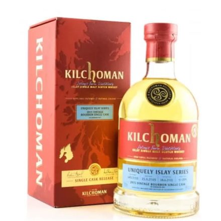 Kilchoman Whisky 2015 Vintage Bourbon Single Cask Finish Single Malt Scotch 0,7l DD.