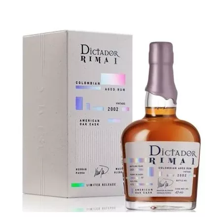 Dictador Rum Rima Vintage 2002. American Oak Cask 20 yrs Bottled: 2022. Limited Release 0,7l DD.