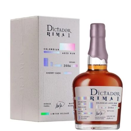 Dictador Rum Rima Vintage 2006. Sherry Cask 16 yrs Bottled: 2022. Limited Release 0,7l DD.