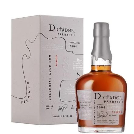 Dictador Rum Páraffo I. Vintage 2004. Pardo 18 yrs Bottled: 2022. Limited Release 0,7l DD.