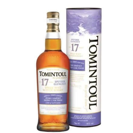 Tomintoul Whisky 17 years Limited Edition 2005. Pedro Ximénez Sherry Cask Finish Single Malt Scotch 0,7l DD.