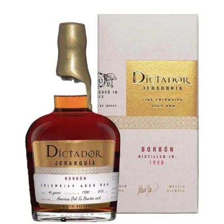 Dictador Rum Jerarquía Borbón 1980. American Oak Ex Bourbon Cask Limited Release 0,7l DD.
