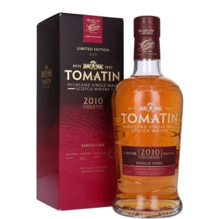 Tomatin Whisky 12 years 2010 Limited Edition Barolo Cask Single Malt Scotch 0,7l DD.