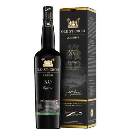 A.H. Riise Rum XO Explorer Old. St. Croix Magyarország Limited Edition 0,7l DD.